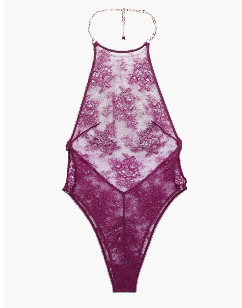 Savage x Fenty Chantilly Cascade Teddy in Plum Potion Purple Lace Cheeky